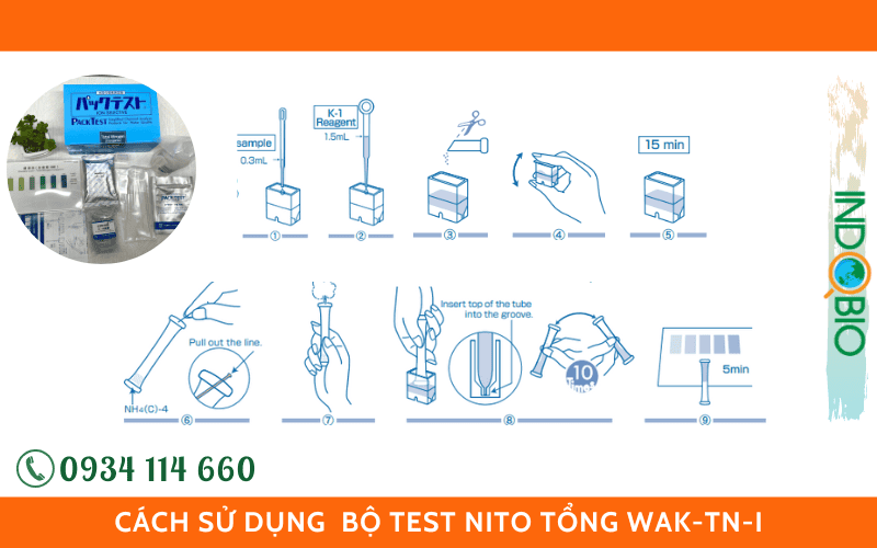 cách test kiểm tra nhanh Nito tổng trong nước thải với bộ test tổng Nito WAK-TN-I KYORITSU